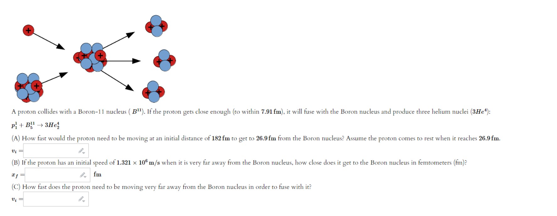 Solved A Proton Collides With A Boron-11 ﻿nucleus ( B11 ). | Chegg.com