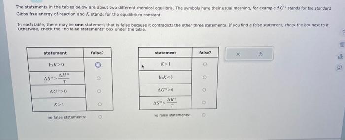 [Solved]: The statements in the tables below are about two