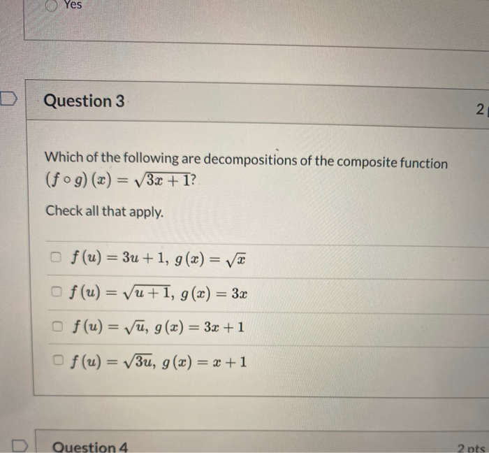 Solved Yes Question 3 Which of the following are | Chegg.com