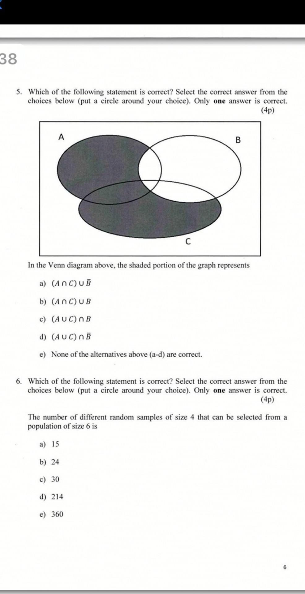 Solved 38 5. Which of the following statement is correct? | Chegg.com