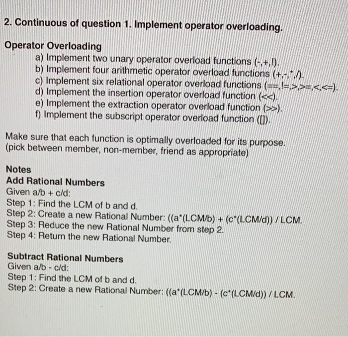 Operator Overloading Flashcards