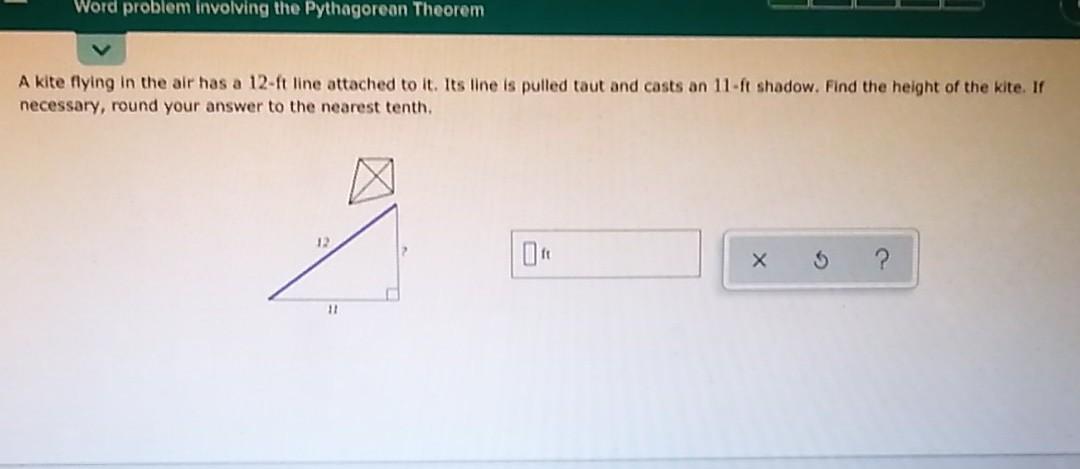 Solved Word problem involving the Pythagorean Theorem A kite | Chegg.com