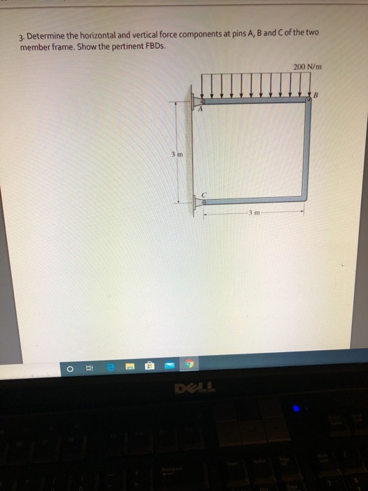 Solved 3. Determine the horizontal and vertical force | Chegg.com