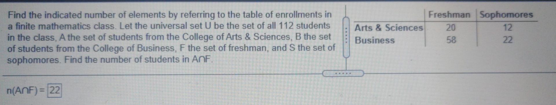Solved Find the indicated number of elements by referring to | Chegg.com