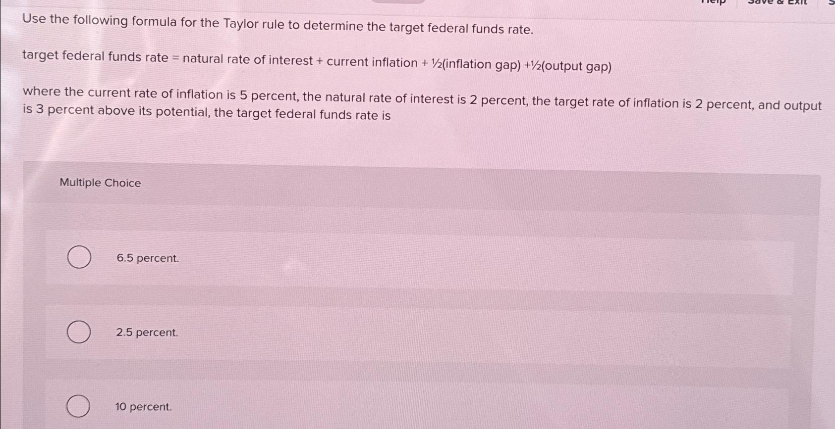solved-use-the-following-formula-for-the-taylor-rule-to-chegg