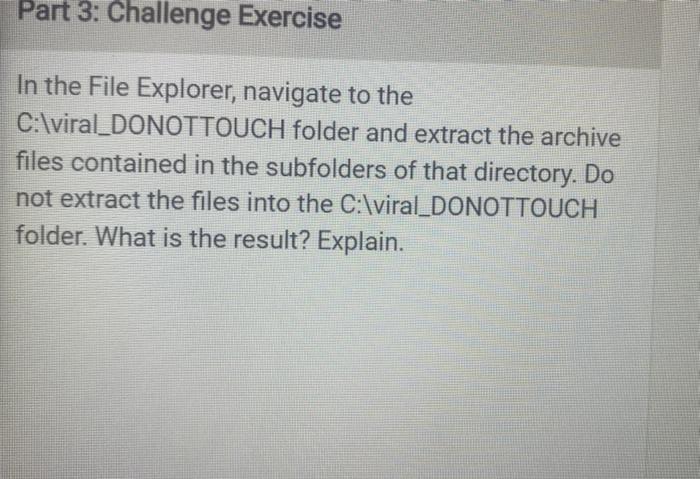 Solved Part 3: Challenge Exercise In the File Explorer, | Chegg.com