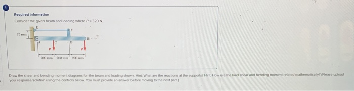 Solved Required information Consider the given beam and | Chegg.com