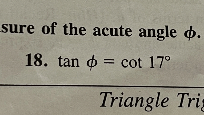 Solved use the cofunction identities to find the measure of | Chegg.com