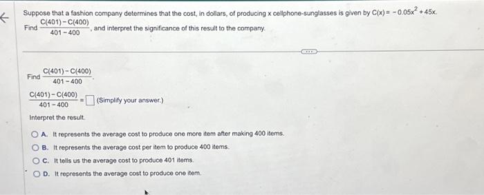 Solved Suppose that a fashion company determines that the | Chegg.com