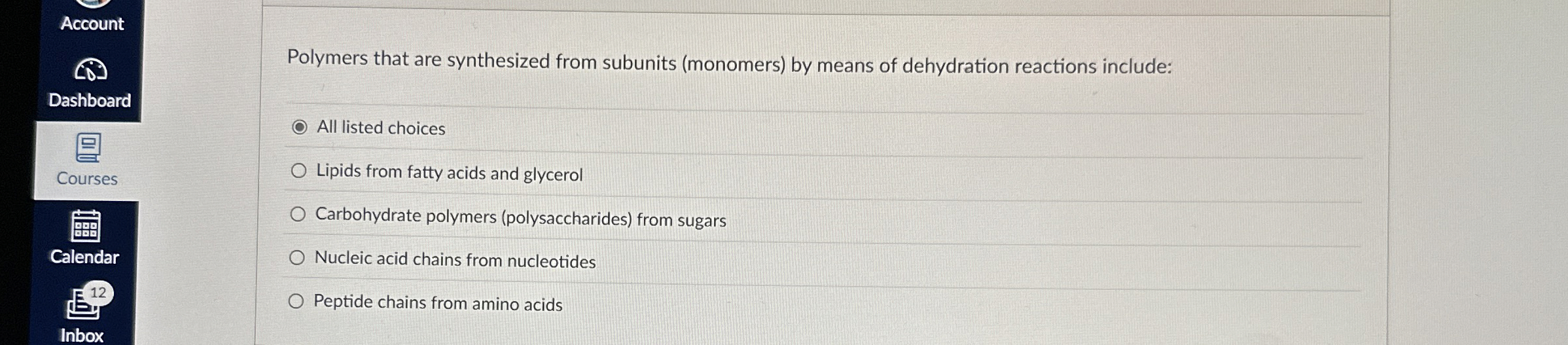 Solved Polymers that are synthesized from subunits