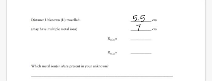 Solved PART B. Separation of Metallons Distance from | Chegg.com