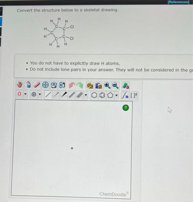 Solved Convert the structure below to a skeletal drawing. - | Chegg.com