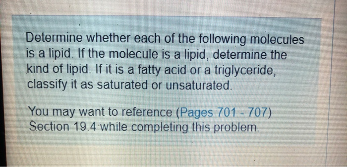 Solved Determine whether each of the following molecules is | Chegg.com