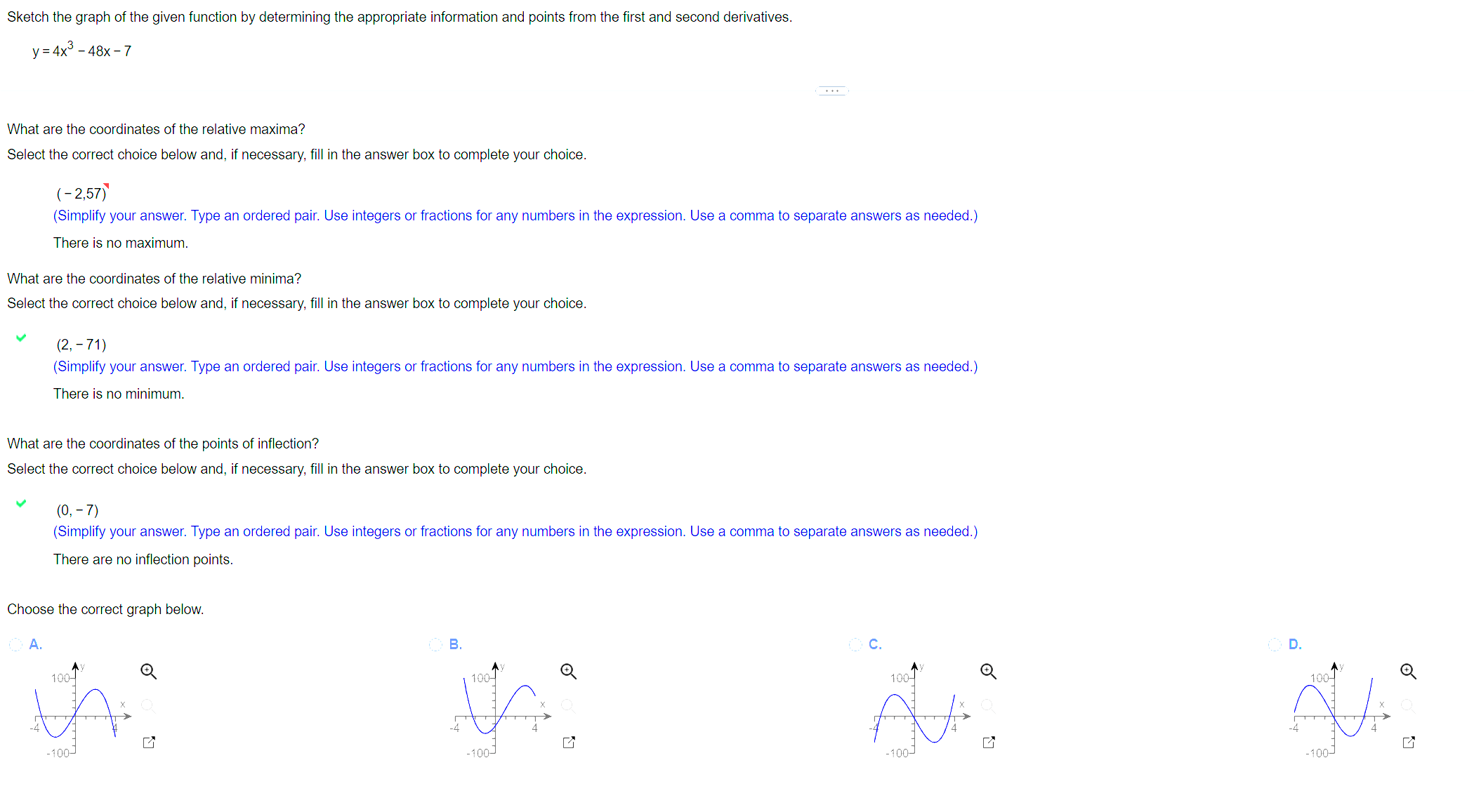 Solved Not really sure which is ﻿the correct graph in ﻿the | Chegg.com