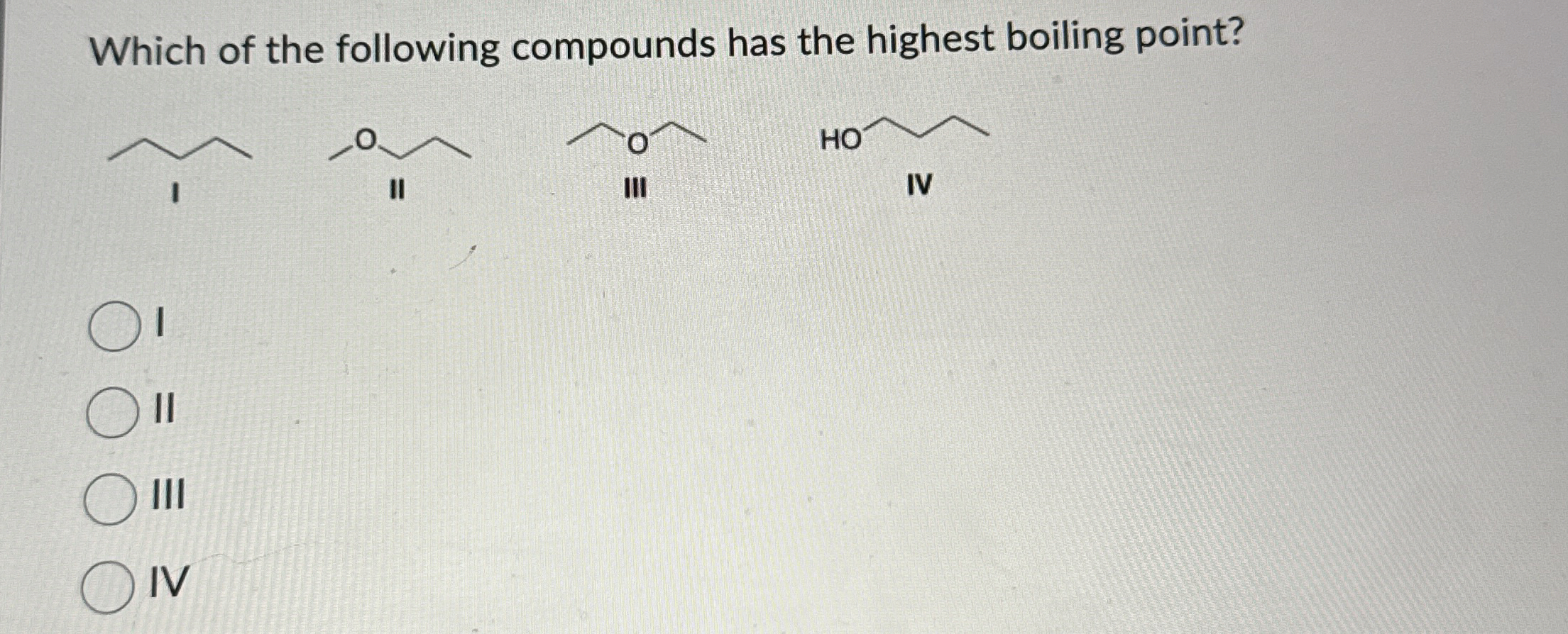 Solved Which of the following compounds has the highest