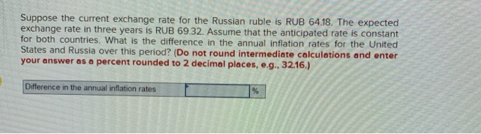 Solved Suppose The Cur Exchange Rate For Russian Suppose The Cur Exchange Rate For