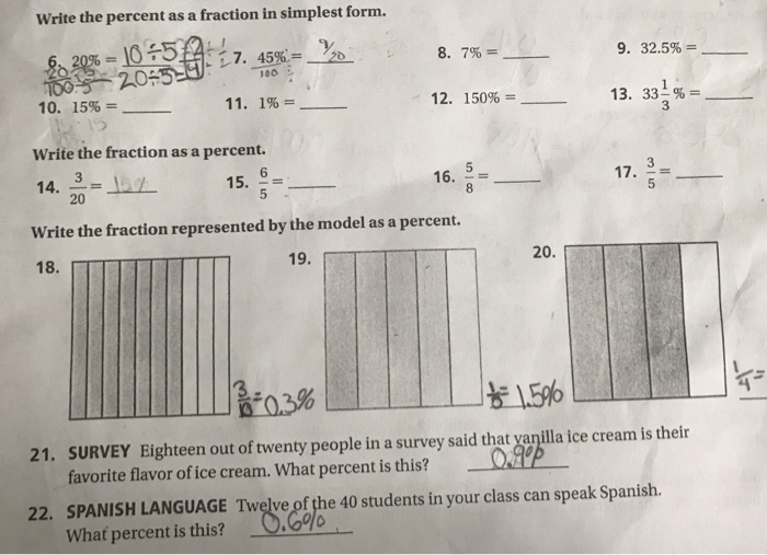 Solved Write The Percent As A Fraction In Simplest Form Chegg Com