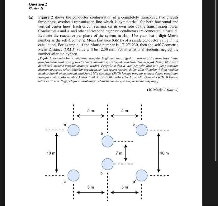 Solved Question 2 Soalan 21 (a) Figure 2 shows the conductor | Chegg.com