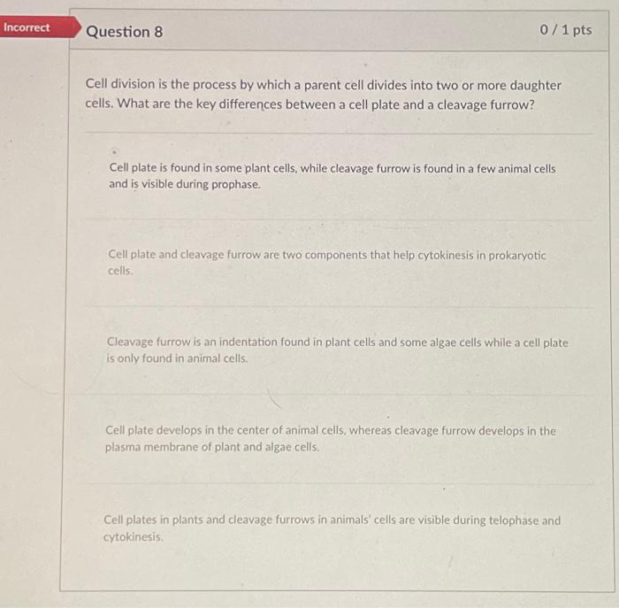 Solved Cell division is the process by which a parent cell