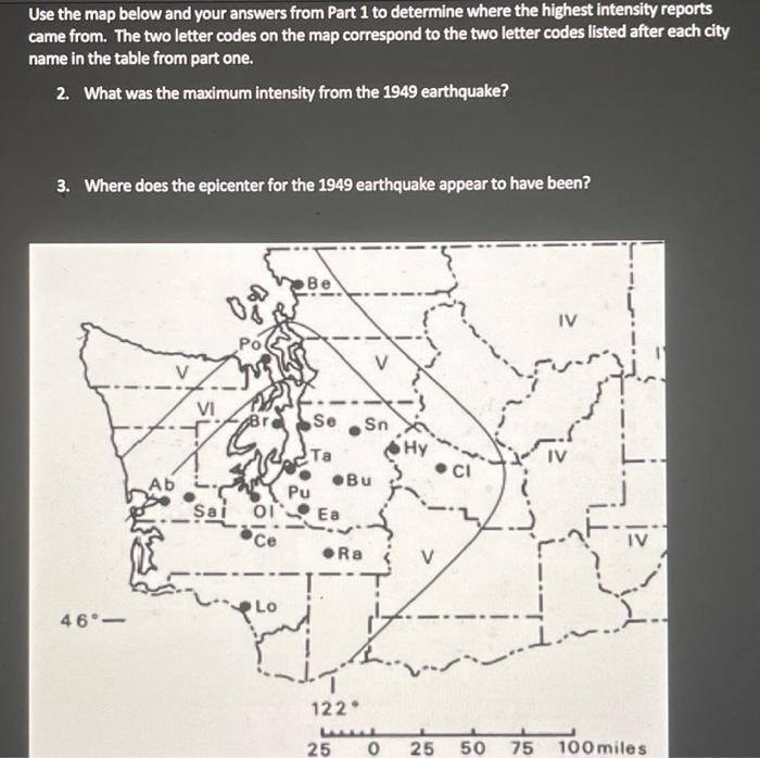 Solved Use the map below and your answers from Part 1 to | Chegg.com