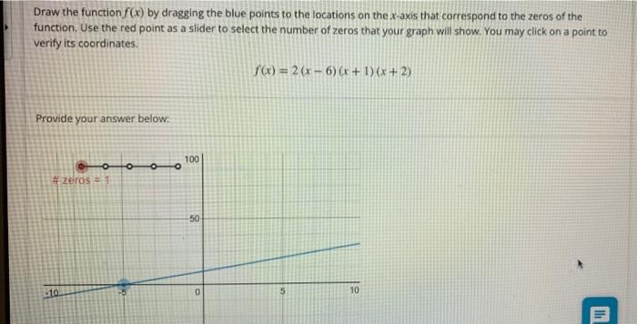 Solved Draw the function f(x) by dragging the blue points to | Chegg.com