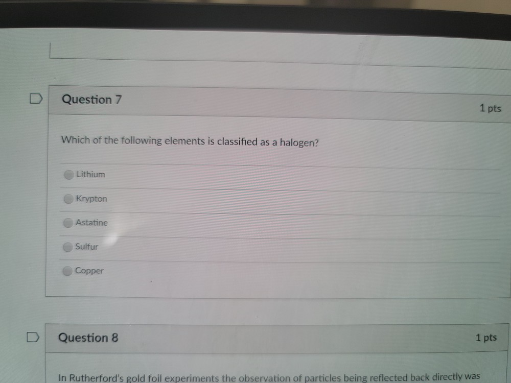 Solved . Question 6 1 pts Which of the following elements is | Chegg.com