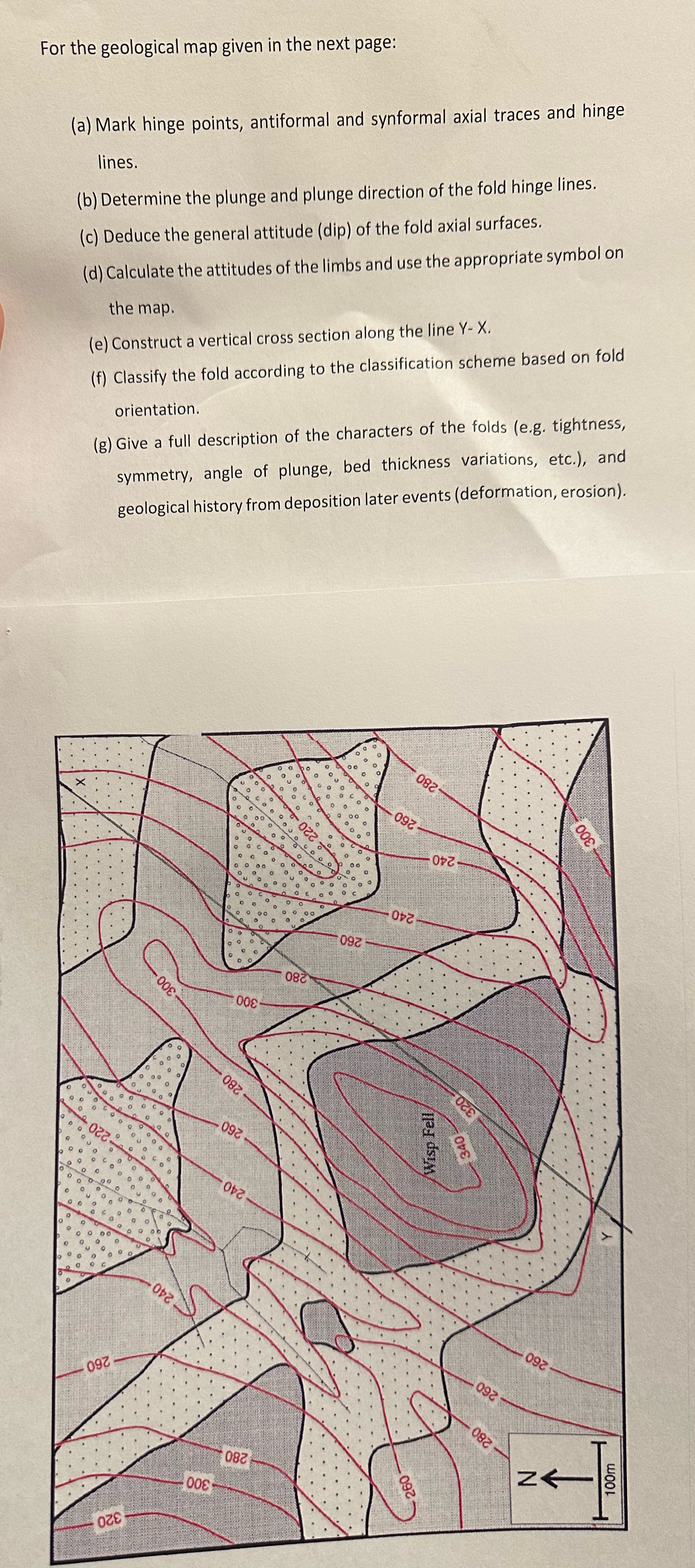 Solved For the geological map given in the next page:(a) | Chegg.com