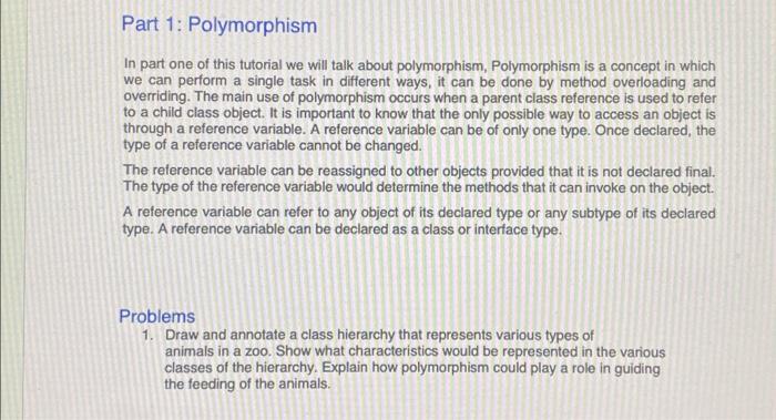 Solved In part one of this tutorial we will talk about | Chegg.com