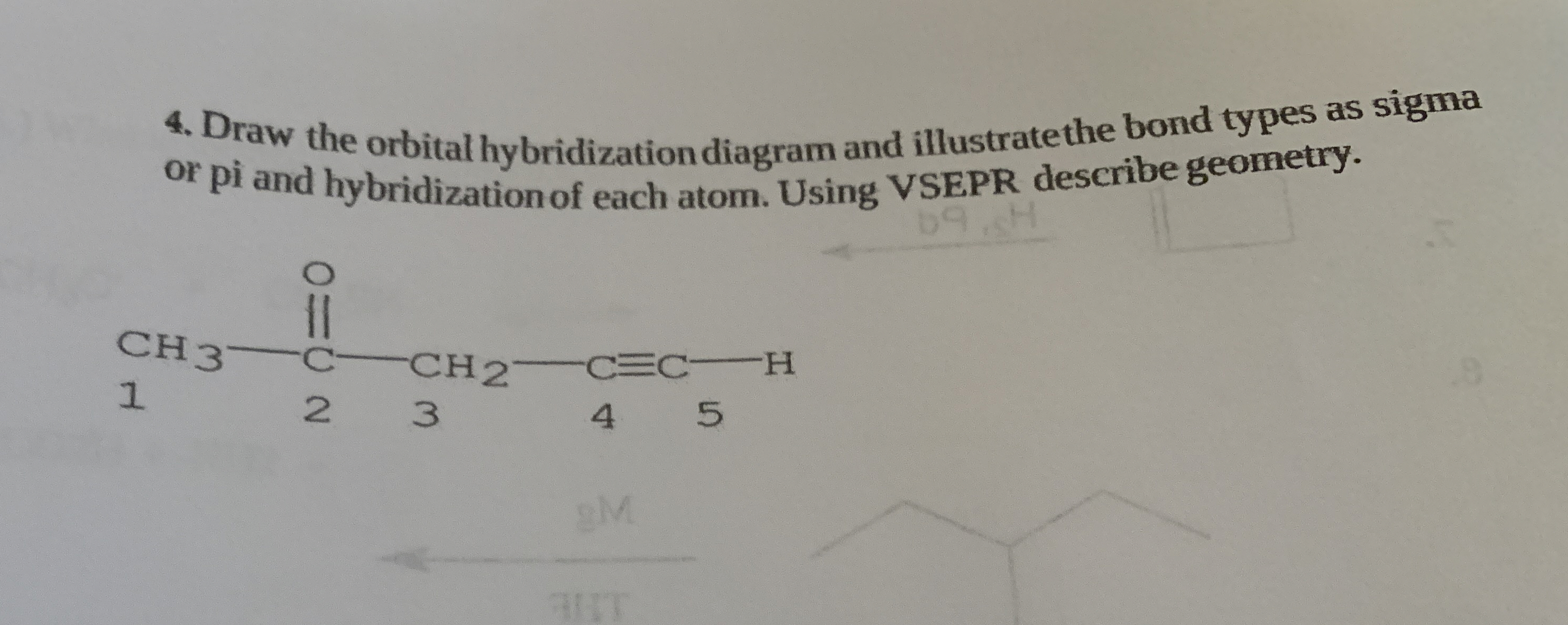Draw the orbital hybridization diagram and illustrate