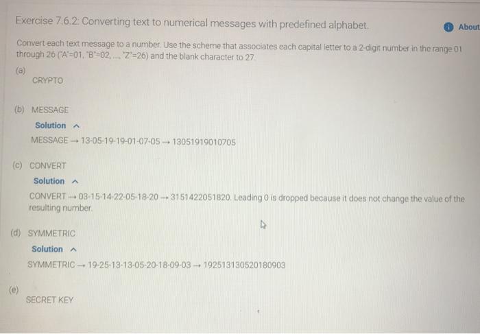 Solved 1 About Exercise 7.6.2: Converting text to numerical | Chegg.com