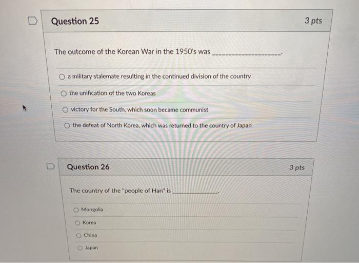 Solved D Question 1 3 pts What global issue is causing the | Chegg.com