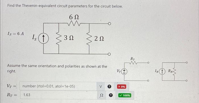 Solved Find the Thevenin-equivalent circuit parameters for | Chegg.com