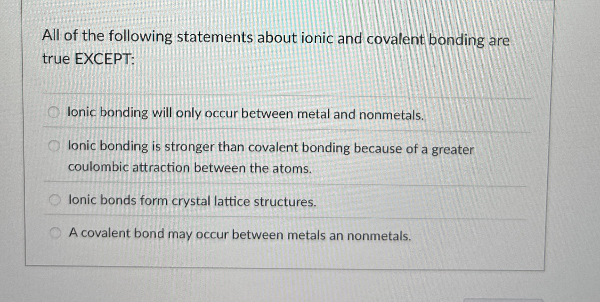 [Solved] All of the following statements about ionic and co