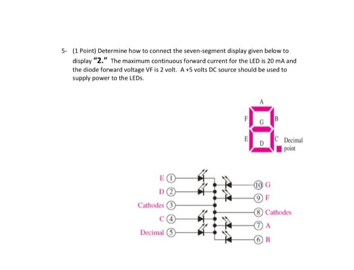 Solved 5- (1 Point) Determine how to connect the | Chegg.com