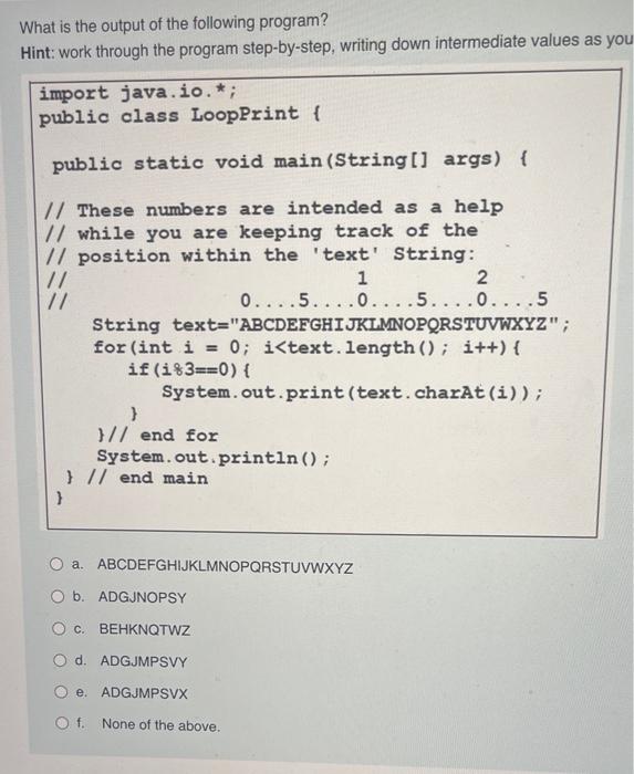 Solved What is the output of the following program? Hint: | Chegg.com