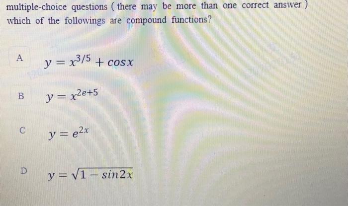 Solved multiple-choice questions ( there may be more than | Chegg.com