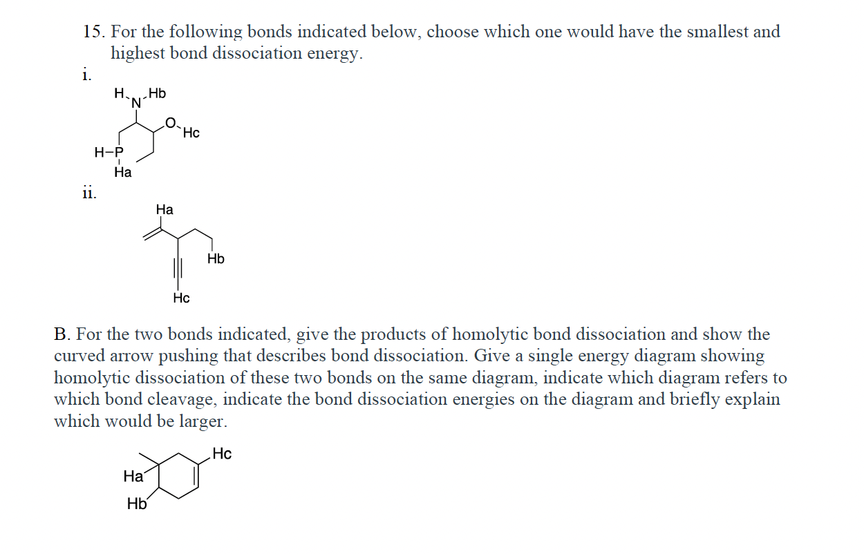 Solved For the following bonds indicated below, choose which | Chegg.com