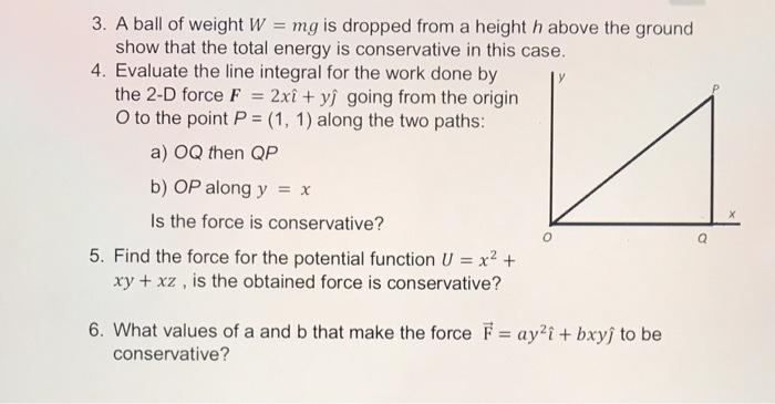 3 A Ball Of Weight W Mg Is Dropped From A Height H Chegg Com