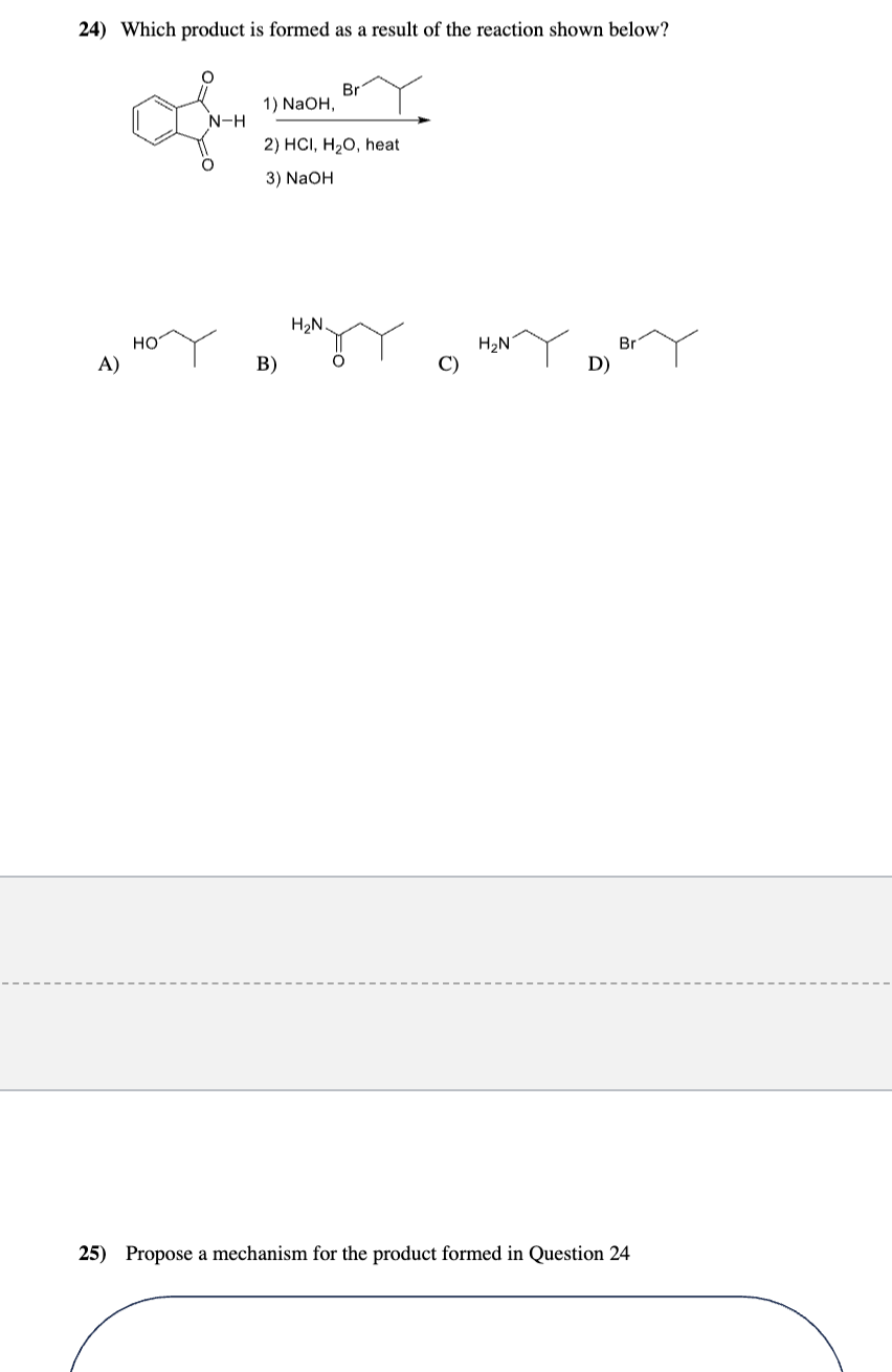 Solved Which product is formed as a result of the reaction | Chegg.com