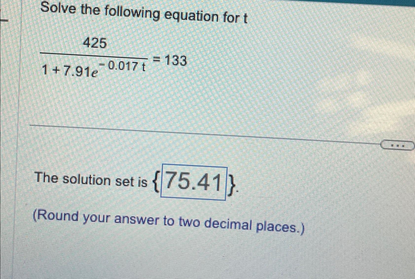 Solved Solve the following equation for | Chegg.com