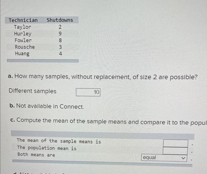 Solved a. How many samples, without replacement, of size 2 | Chegg.com