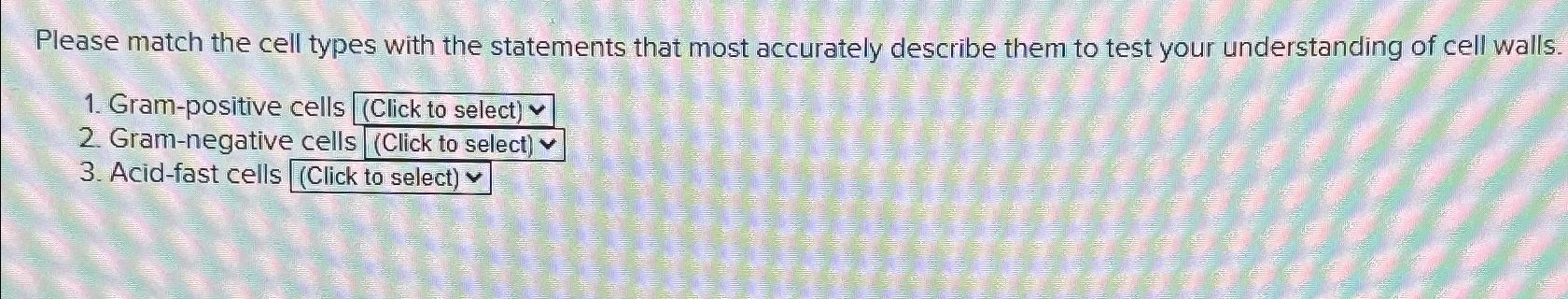 Solved Please match the cell types with the statements that | Chegg.com