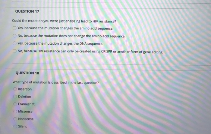 Solved QUESTION 15 You have identified a new mutation in the | Chegg.com