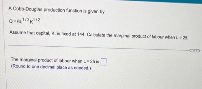 Solved Given the production function and price function | Chegg.com