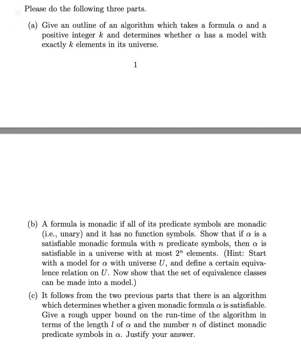 Solved Please do the following three parts.(a) ﻿Give an | Chegg.com