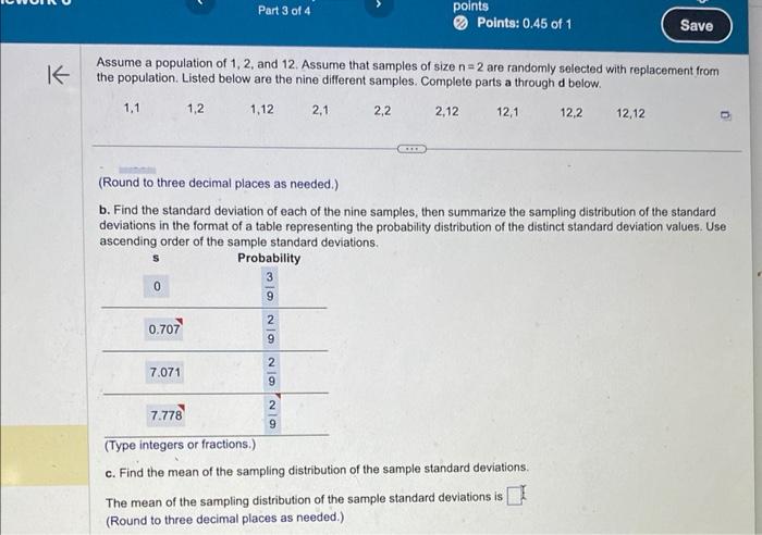Solved Assume a population of 1,2 , and 12. Assume that | Chegg.com