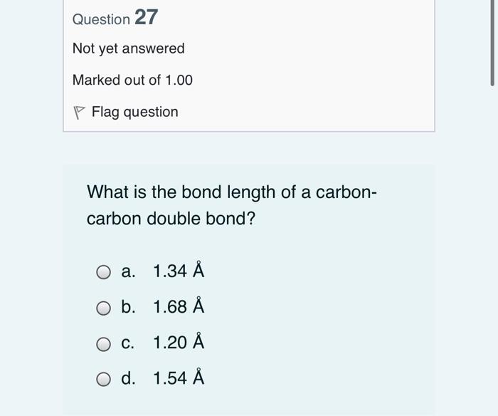 Solved Question 27 Not Yet Answered Marked Out Of 1 00 P Chegg Com