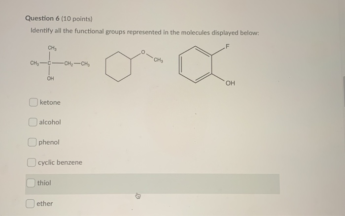 Solved Question 6 (10 points) Identify all the functional | Chegg.com