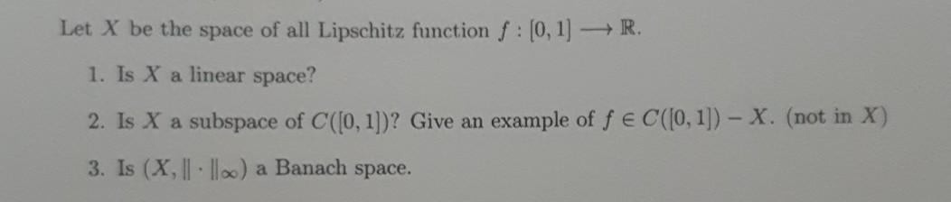 Solved Functional Analysis i want a solution 1,2,3 in | Chegg.com