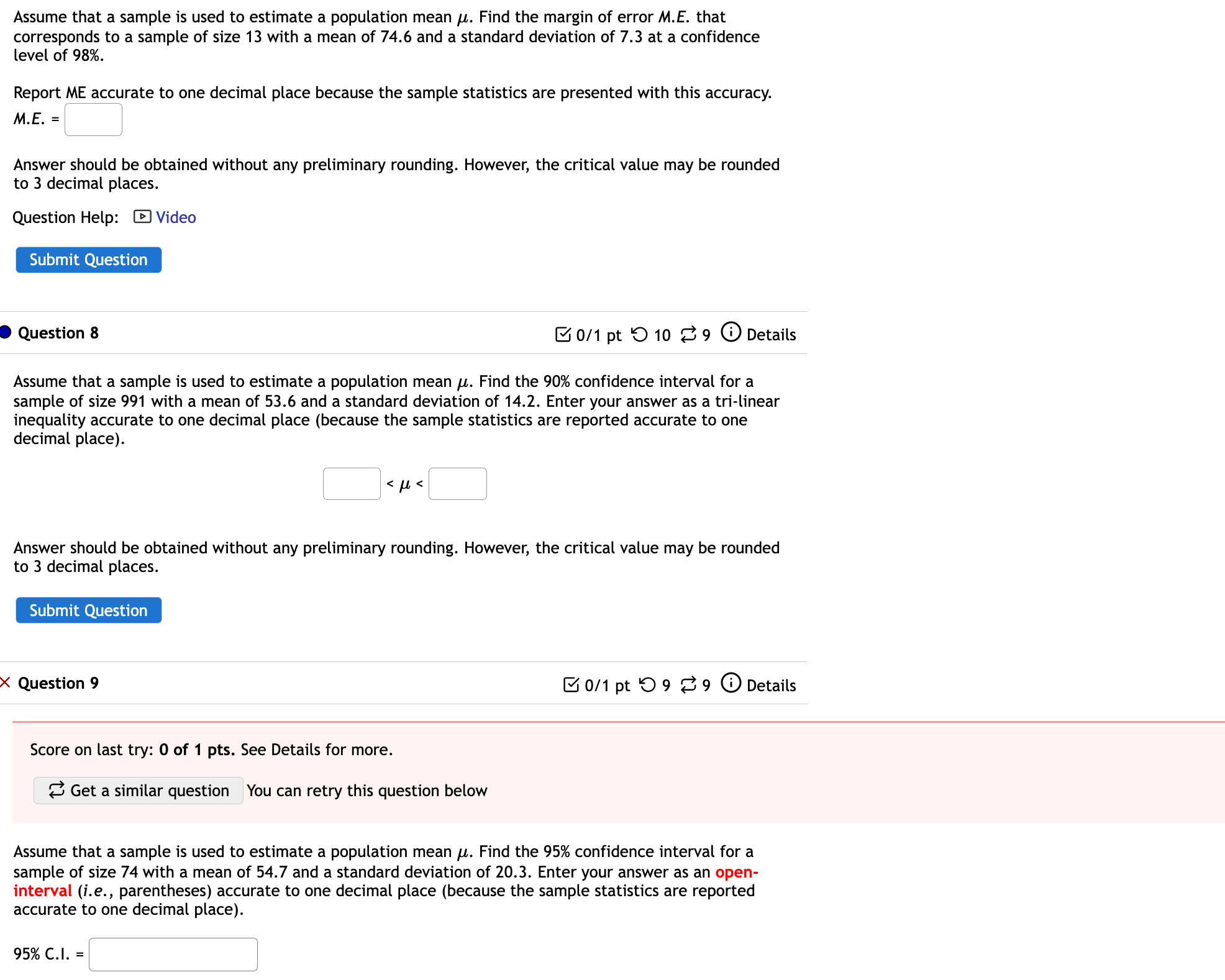 Solved Assume that a sample is used to estimate a population | Chegg.com